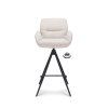Barová židle s područkami Bliss - ZH 80 Stof Alpine Natural 01 Leg Black 360° Return-system (Color Natural 01)