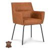 Židle s područkami Kyra Microleder Bull Camel 09 Leg Black (Color Camel 09)