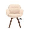 Židle s područkami Viborg Stof Leo 26 Sand Leg Oak Dark Brown 180° Return-system (Color 26 Sand)