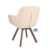 Židle s područkami Viborg Stof Leo 26 Sand Leg Oak Dark Brown 180° Return-system (Color 26 Sand)