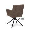 Židle s područkami Maeve Stof Cowboy 104 Grey Leg Black 360° Return-system (Color 104 Grey)