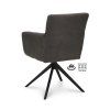 Židle s područkami Maeve Stof Cowboy 104 Grey Leg Black 360° Return-system (Color 104 Grey)