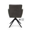 Židle s područkami Maeve Stof Cowboy 104 Grey Leg Black 360° Return-system (Color 104 Grey)