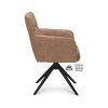 Židle s područkami Maeve Stof Cowboy 104 Grey Leg Black 360° Return-system (Color 104 Grey)