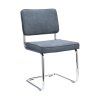 Židle Brave Stof Bloq  Darkblue 48 chrome frame (Color Darkblue 48)