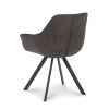Židle s područkami Pagani diamond stitching  Stof Cowboy 800 Brown Leg Black (Color 800 Brown)