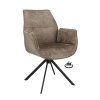 Židle s područkami Onyx  Stof Lodge Linen 110 Leg Black 360° Return-system (Color Linen 110)