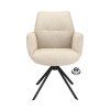 Židle s područkami Onyx  Stof Lodge Linen 110 Leg Black 360° Return-system (Color Linen 110)