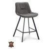 Barová židle Blake ZH 65 Microleder Bull Graphite 66 Leg Black (Color Graphite 66)