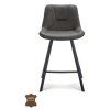 Barová židle Blake ZH 65 Microleder Bull Graphite 66 Leg Black (Color Graphite 66)