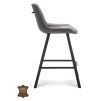 Barová židle Blake ZH 65 Microleder Bull Graphite 66 Leg Black (Color Graphite 66)