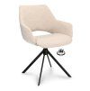 Židle s područkami Ahsoka Stof Adore  Oyster 175 Leg Black 360° Return-system (Color Oyster 175)