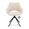 Židle s područkami Ahsoka Stof Adore  Oyster 175 Leg Black 360° Return-system (Color Oyster 175)