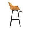 Barová židle s područkami Royal - ZH 80 Stof Oasis Shell 196 Leg Black (Color Shell 196)