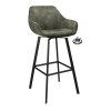 Barová židle s područkami Royal - ZH 80 Stof Oasis Shell 196 Leg Black (Color Shell 196)