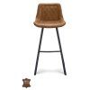 Barová židle Jagger ZH 80 Microleder Bull Camel 09 Leg Black (Color Camel 09)
