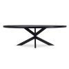 Stůl Vision Black Ovaal 240 (potenset 150x85) Wood Black Spider Leg Black (Color Black)