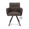 Židle s područkami Kane Stof Cowboy 104 Grey Leg Black (Color 104 Grey)