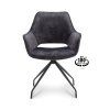 Židle s područkami Nova (Return-System) Stof Adore  Anthracite 67 Leg Black (Color Anthracite 67)
